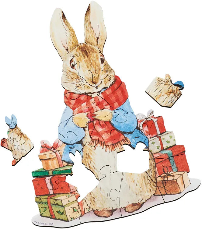 Wentworth Happy Christmas Peter Children's Wooden Puzzle - 15 Large Pieces-Goviers