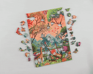 Wentworth La Jungle Aux Crocodile - Free Form Wooden Puzzle - 250 Pieces-Goviers