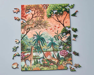 Wentworth La Jungle Aux Crocodile - Free Form Wooden Puzzle - 250 Pieces-Goviers