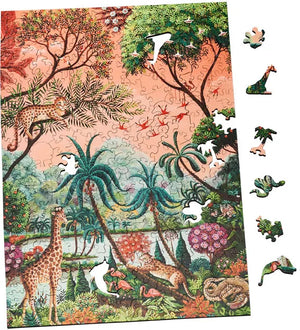 Wentworth La Jungle Aux Crocodile - Free Form Wooden Puzzle - 250 Pieces-Goviers