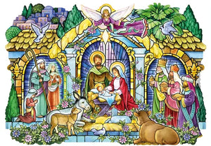 Wentworth Nativity Window Wooden Puzzle Christmas Cracker-Goviers