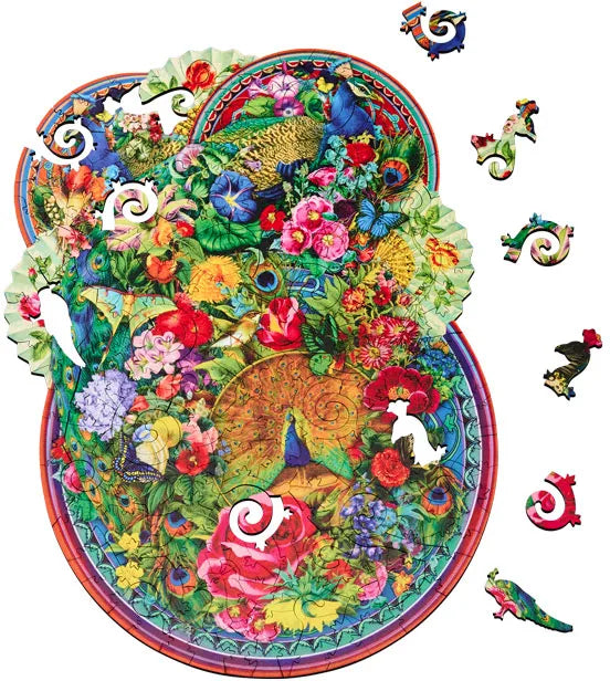 Wentworth Peacock Splendour - Vine Cut Wooden Puzzle - 210 Pieces-Goviers