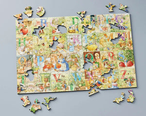 Wentworth Peter Rabbit Alphabet Children's Wooden Puzzle - 50 Large Pieces-Goviers