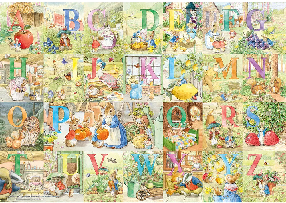 Wentworth Peter Rabbit Alphabet Children's Wooden Puzzle - 50 Large Pieces-Goviers