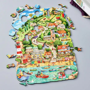 Wentworth Seaside Village Wooden Puzzle - 250 Pieces-Goviers