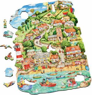 Wentworth Seaside Village Wooden Puzzle - 250 Pieces-Goviers