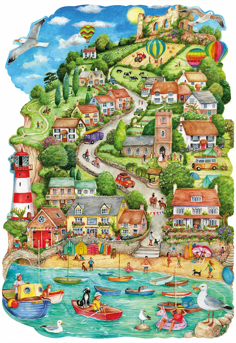Wentworth Seaside Village Wooden Puzzle - 250 Pieces-Goviers