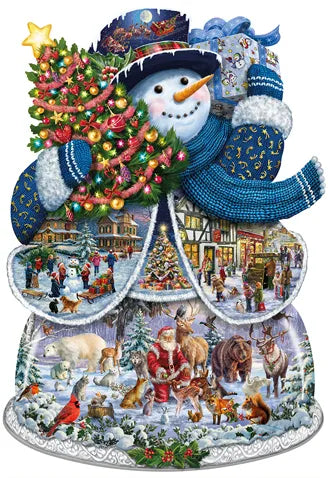 Wentworth Snow Globe Snowman Wooden Puzzle - 240 Pieces-Goviers