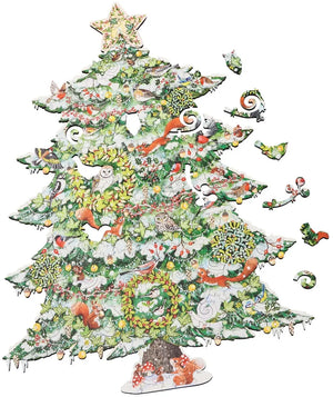 Wentworth Snowy Fir Tree - Vine Cut Wooden Puzzle - 300 Pieces-Goviers