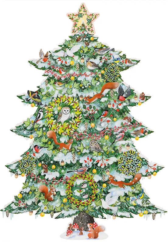 Wentworth Snowy Fir Tree - Vine Cut Wooden Puzzle - 300 Pieces-Goviers