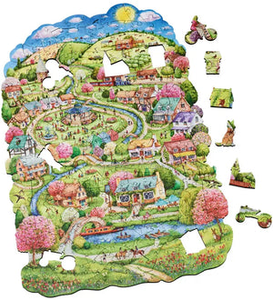 Wentworth Spring Village Wooden Puzzle - 240 Pieces-Goviers