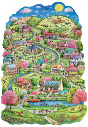 Wentworth Spring Village Wooden Puzzle - 240 Pieces-Goviers