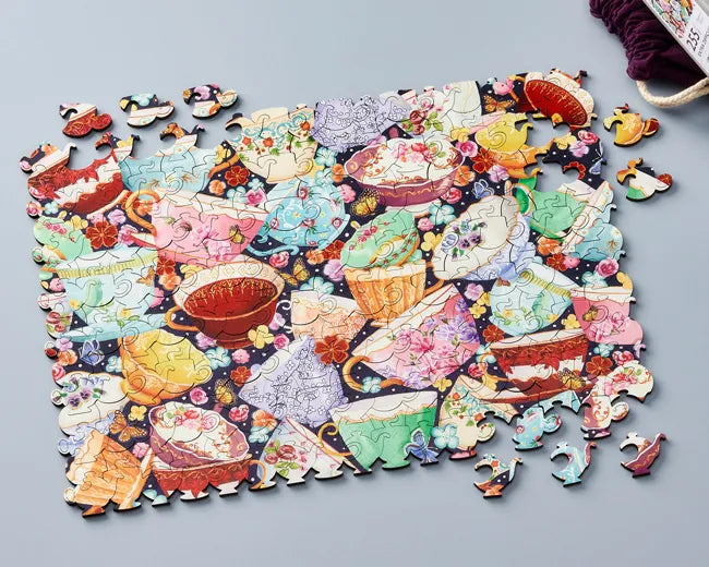 Wentworth Teatime Tea-ser Extra Difficult Wooden Puzzle - 255 Pieces-Goviers