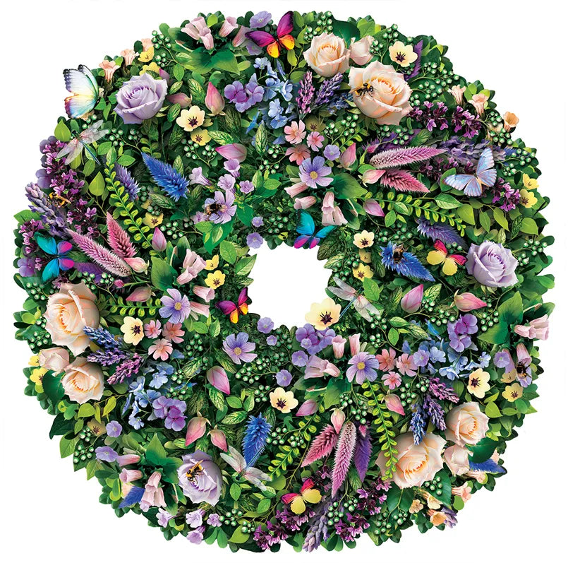 Wentworth Wildflower Wreath Wooden Puzzle - 250 Pieces-Goviers