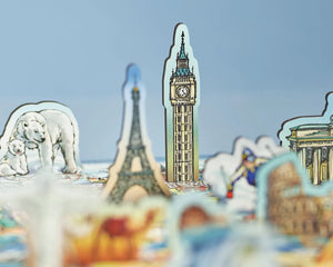 Wentworth Wonderful World Map Stand-Up Piece Wooden Puzzle - 600 Pieces-Goviers
