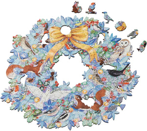 Wentworth Woodland Wreath Wooden Puzzle - 300 Pieces-Goviers