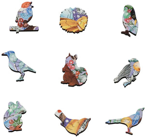 Wentworth Woodland Wreath Wooden Puzzle - 300 Pieces-Goviers