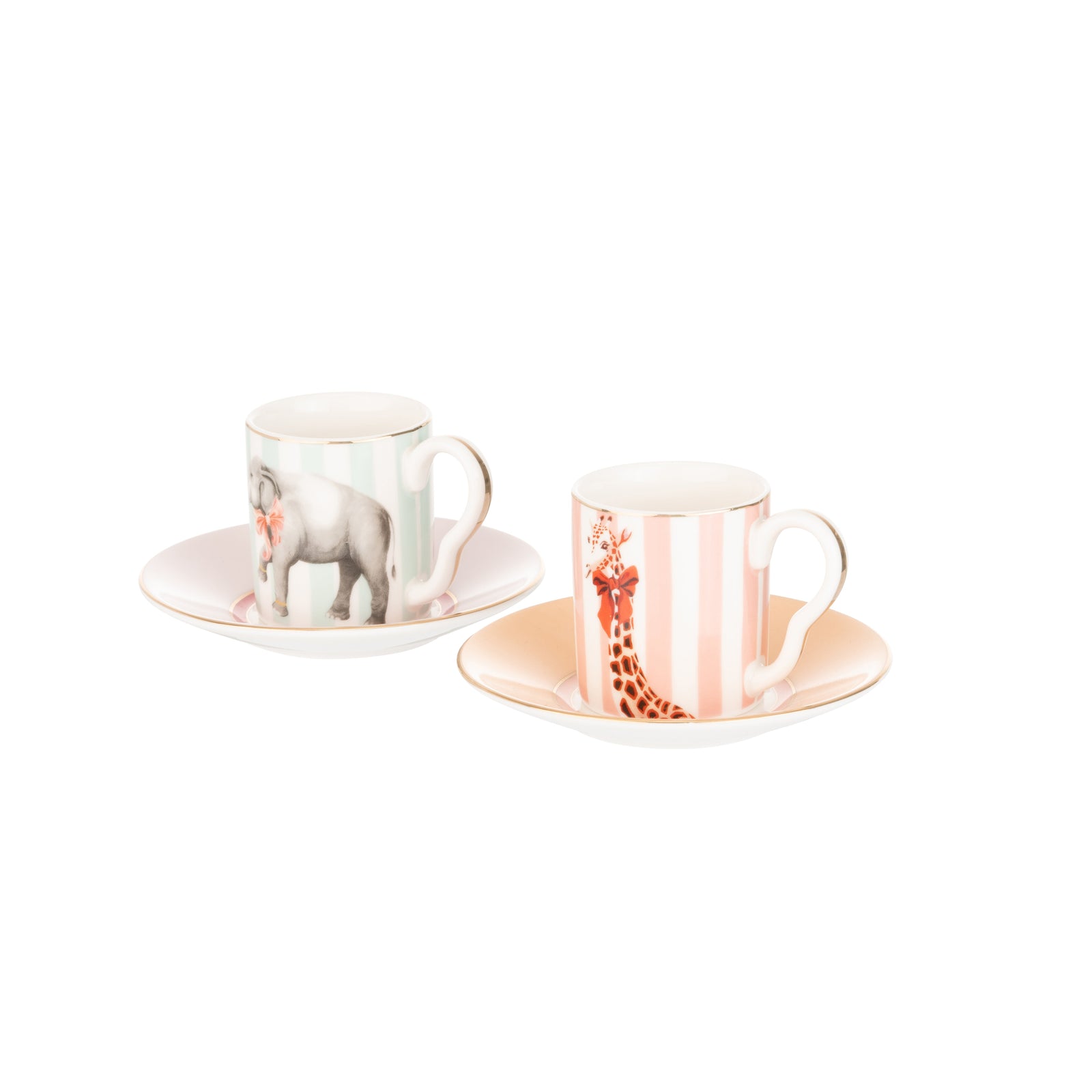 Yvonne Ellen Animal Espresso Cup and Saucer Set of 2-Goviers