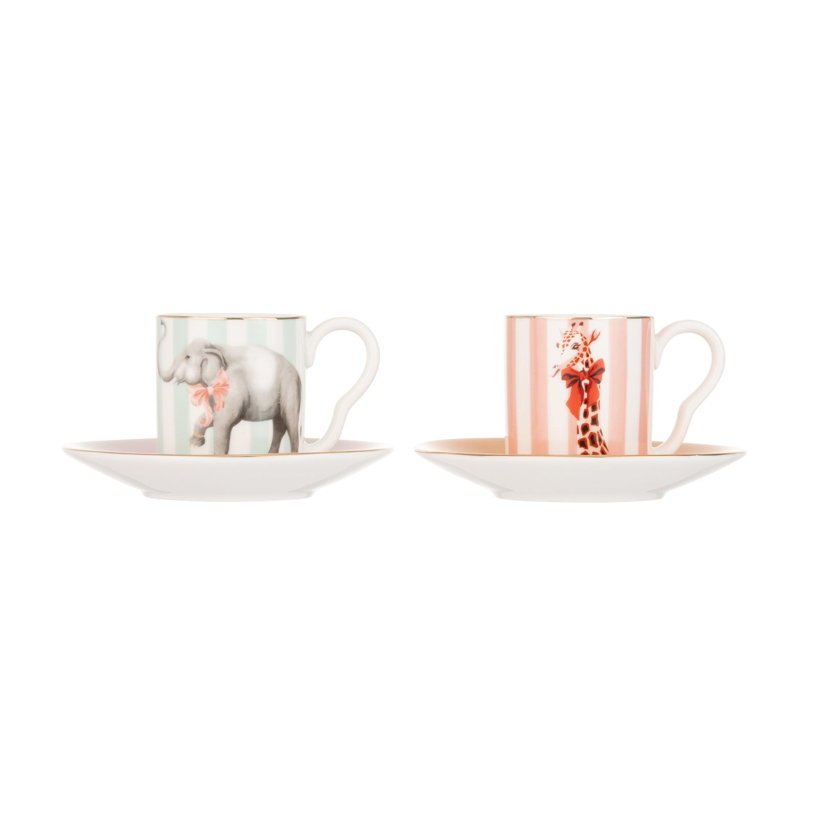 Yvonne Ellen Animal Espresso Cup and Saucer Set of 2-Goviers