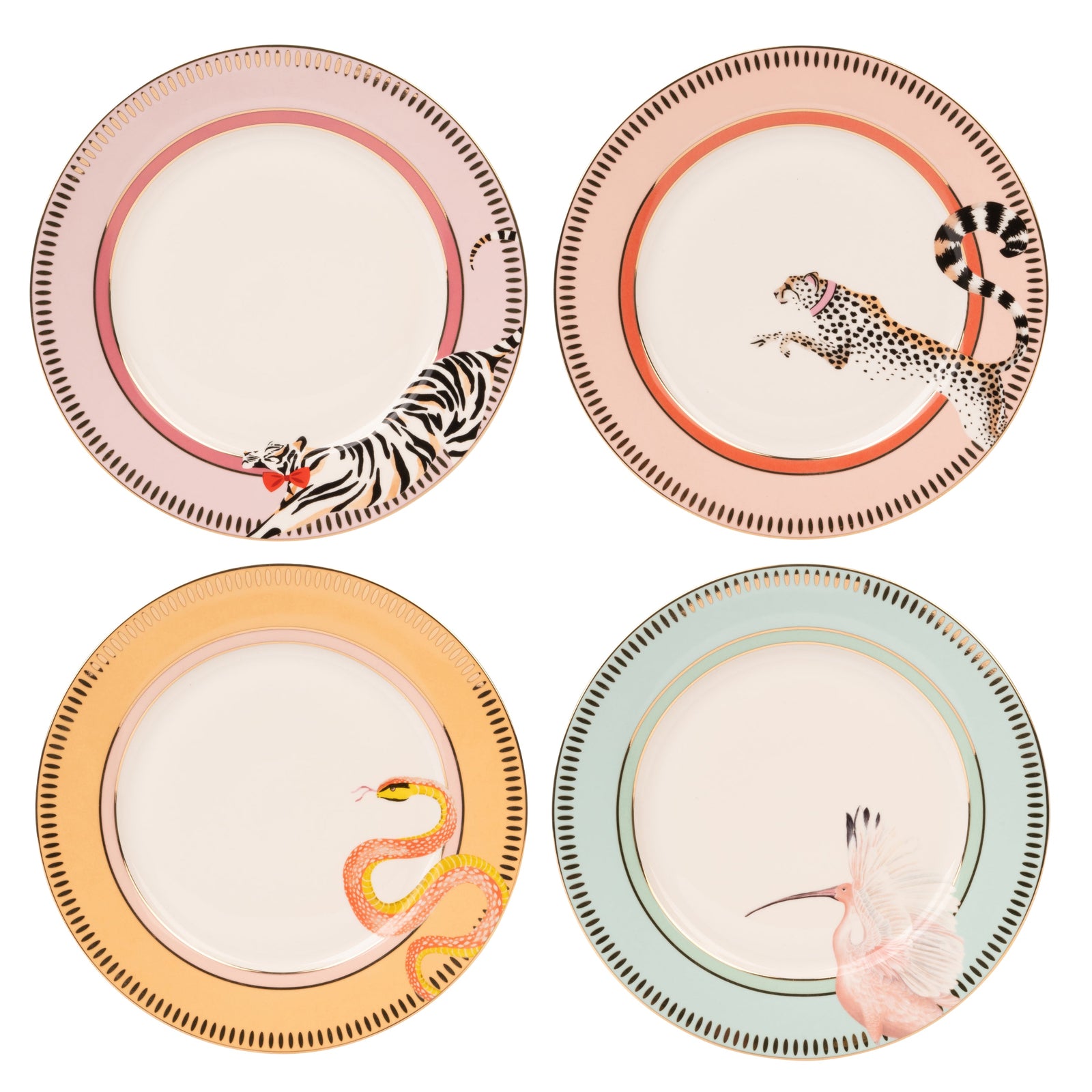 Yvonne Ellen Animal Side Plate Set of 4-Goviers