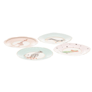 Yvonne Ellen Animal Tea Plates Set of 4-Goviers