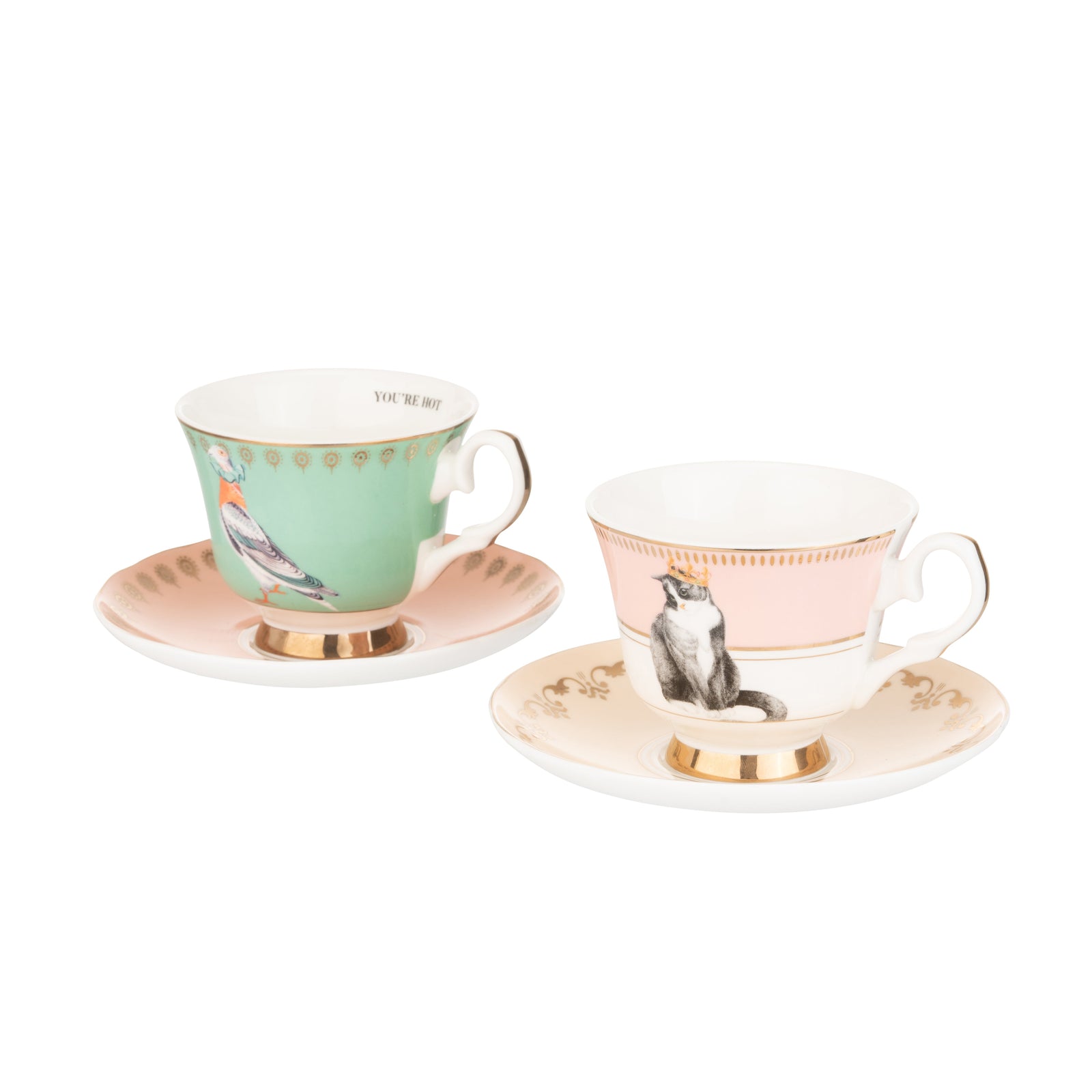 Yvonne Ellen Best Of British Teacup and Saucer Set of 2-Goviers