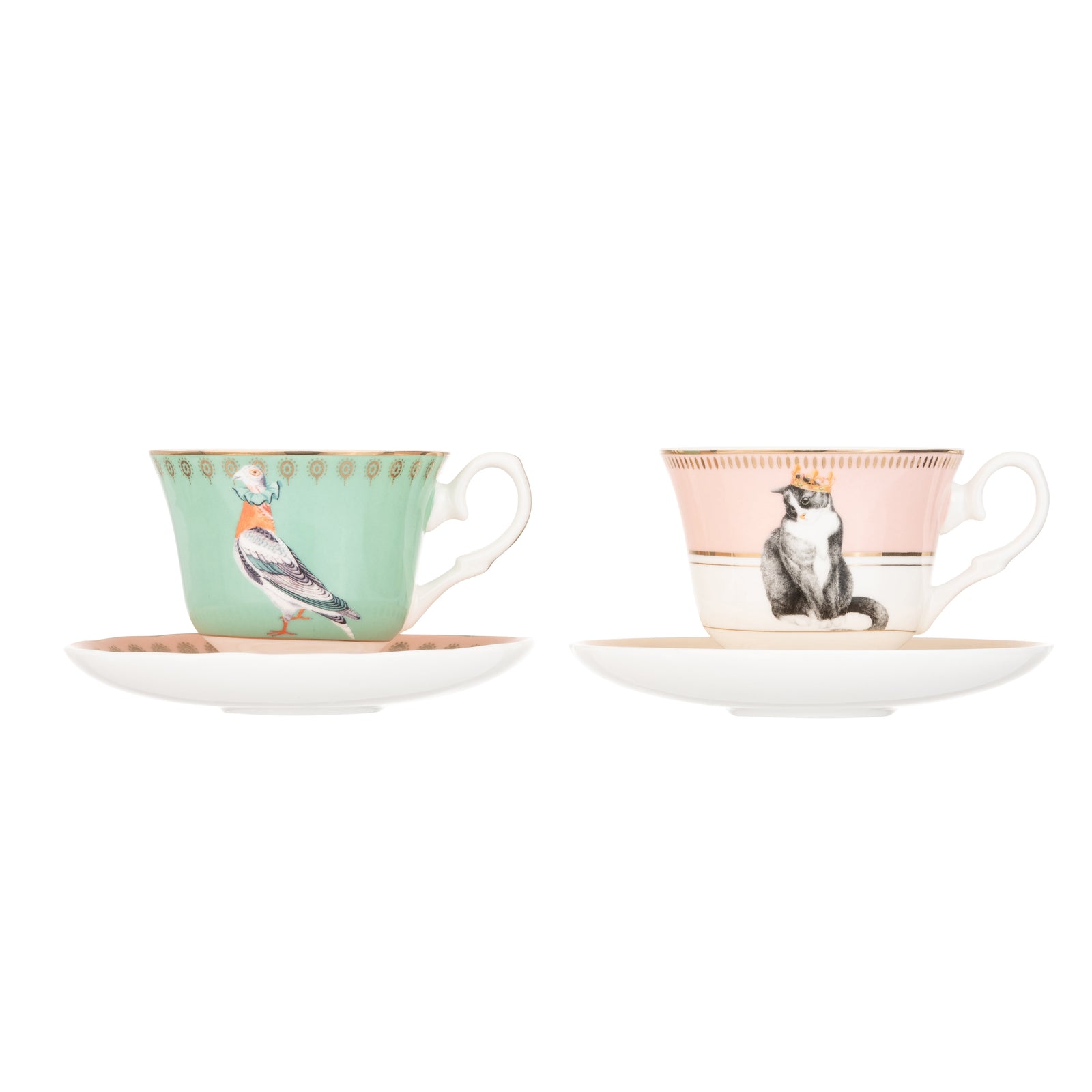 Yvonne Ellen Best Of British Teacup and Saucer Set of 2-Goviers