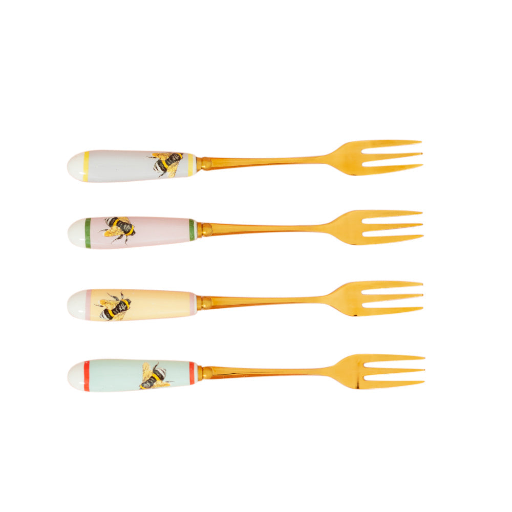 Yvonne Ellen Cake Fork Set of 4 - Bee-Goviers
