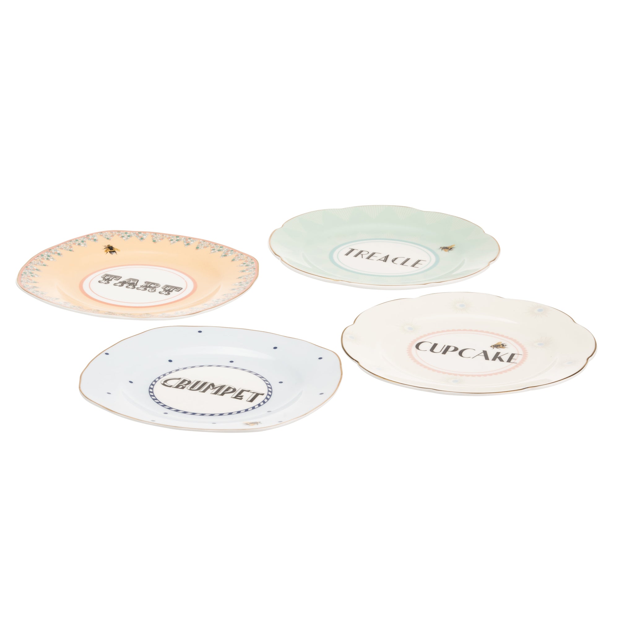 Yvonne Ellen Cheeky Tea Plates Set of 4-Goviers