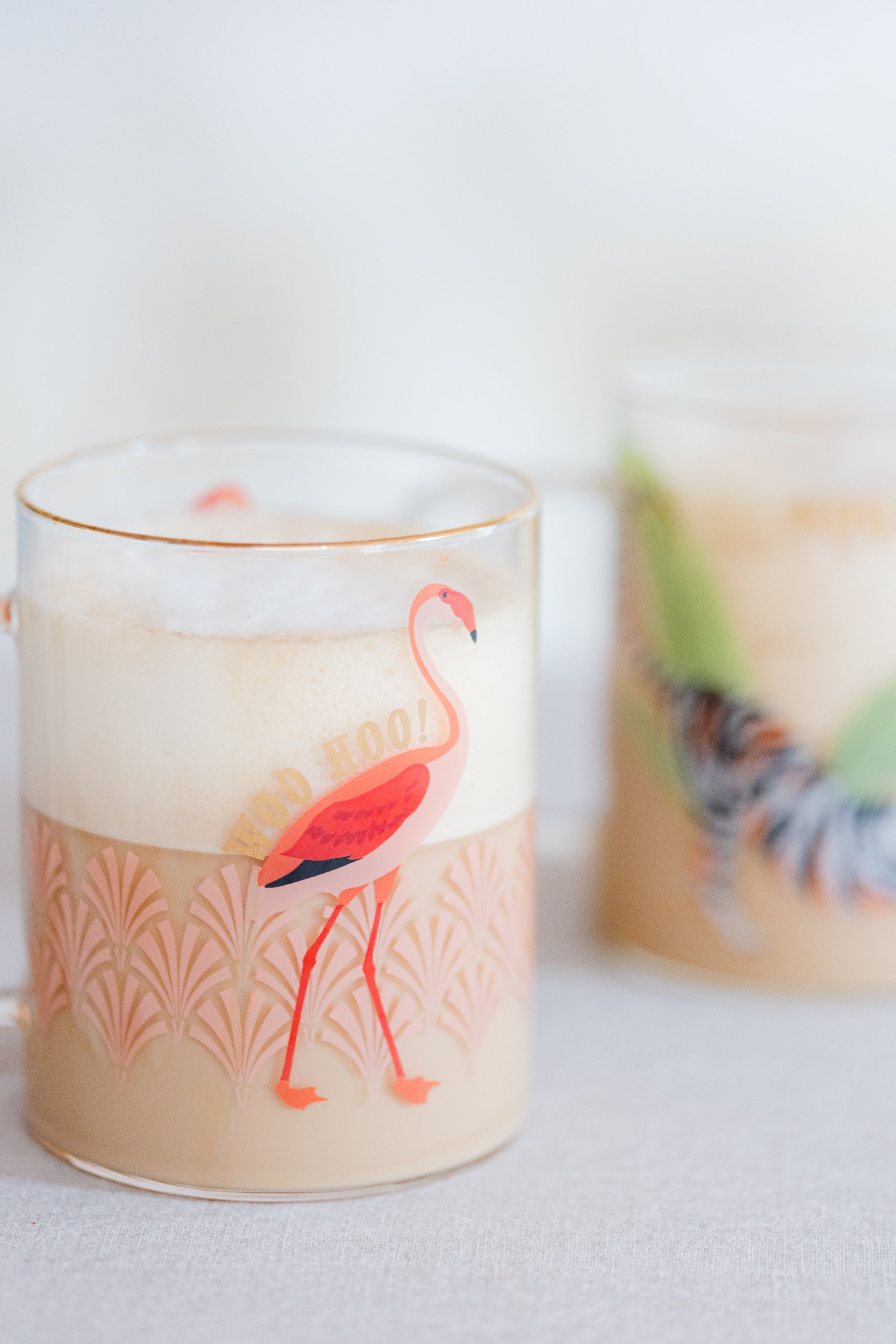 Yvonne Ellen Glass Mug - Flamingo-Goviers