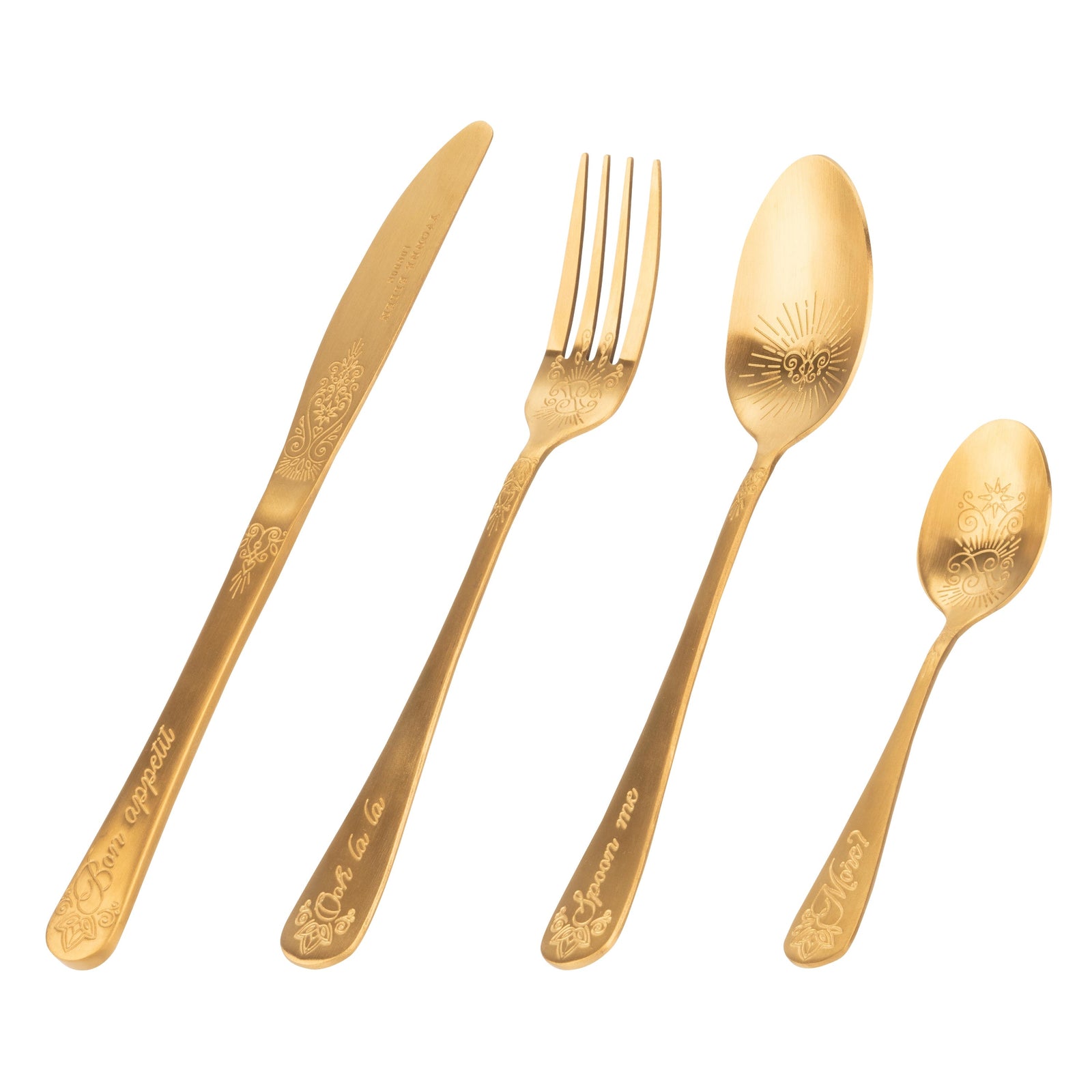 Yvonne Ellen Gold Cutlery Set of 16-Goviers