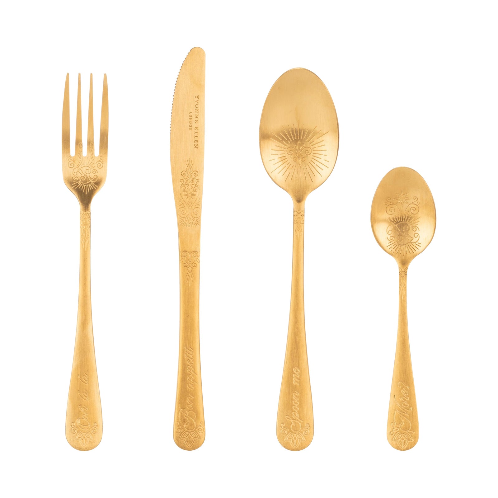 Yvonne Ellen Gold Cutlery Set of 16-Goviers