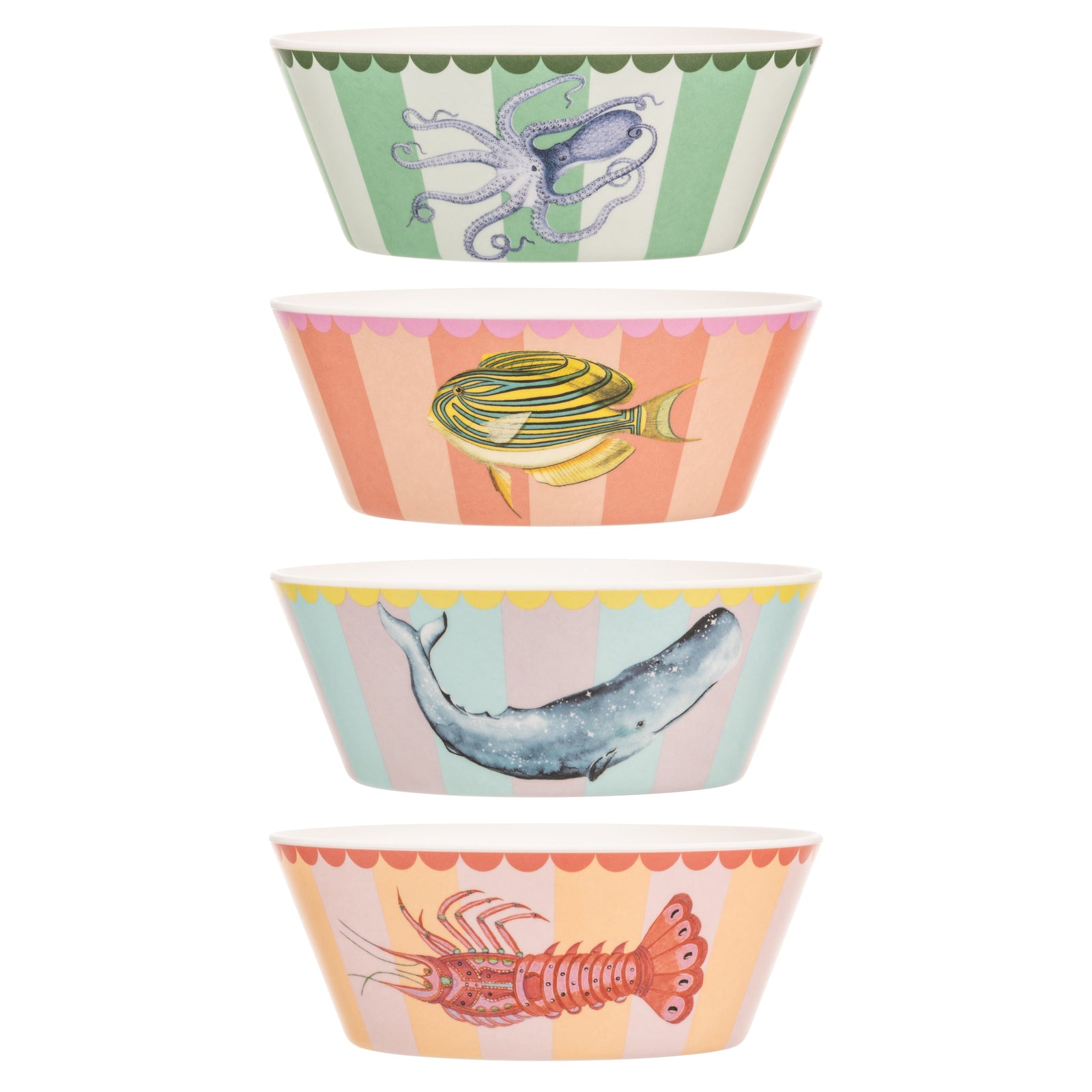 Yvonne Ellen Melamine Bowl Set of 4-Goviers