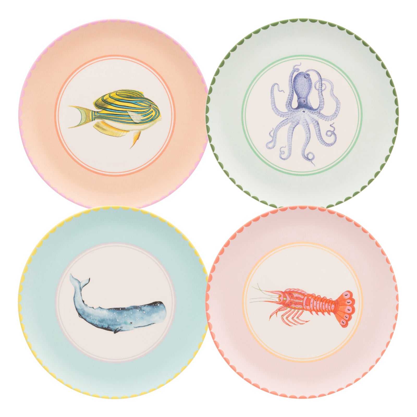 Yvonne Ellen Melamine Side Plate Set of 4-Goviers