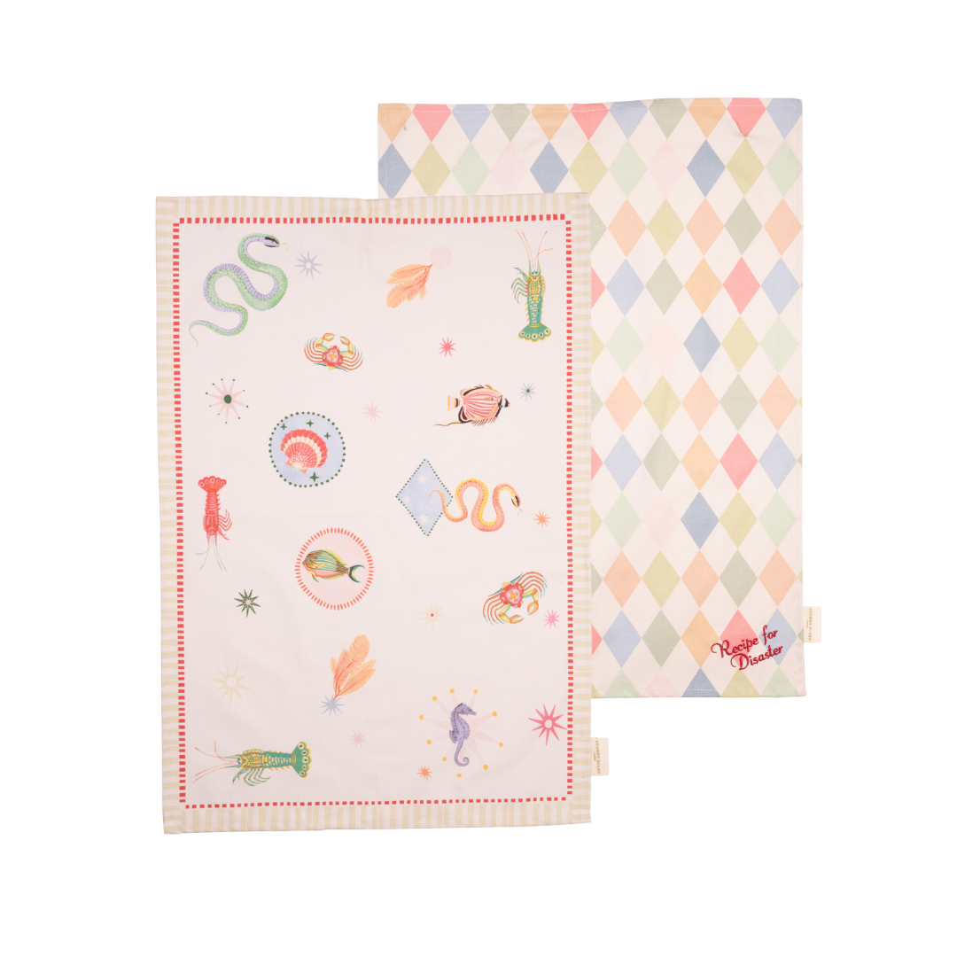 Yvonne Ellen Set Of 2 Tea Towels - Harlequin-Goviers