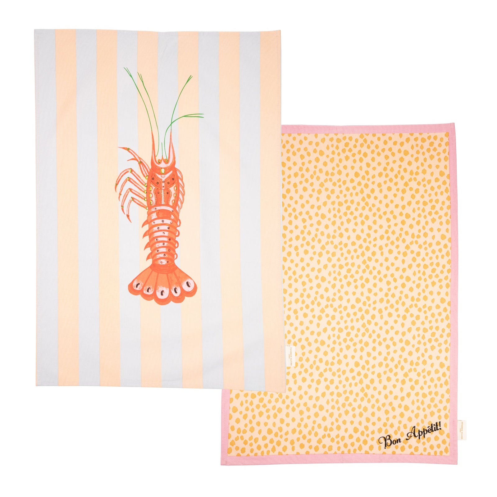 Yvonne Ellen Set Of 2 Tea Towels - Lobster-Goviers