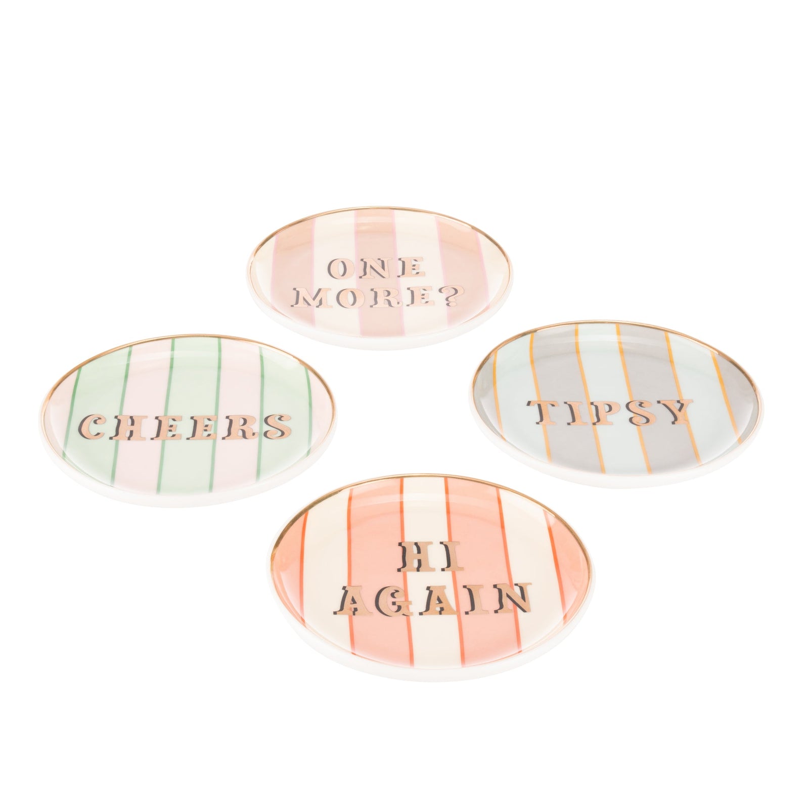 Yvonne Ellen Slogan Coasters Set of 4-Goviers