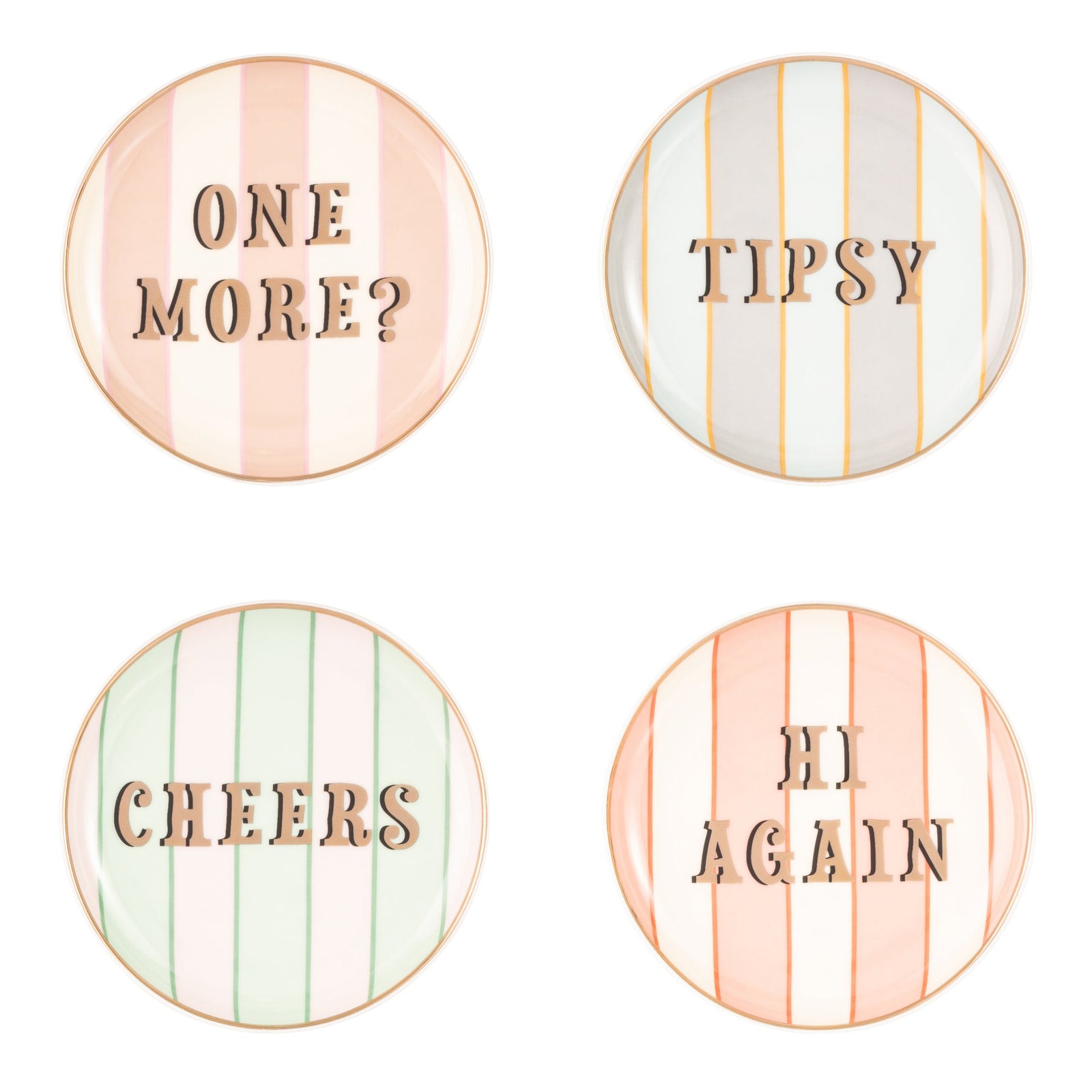 Yvonne Ellen Slogan Coasters Set of 4-Goviers