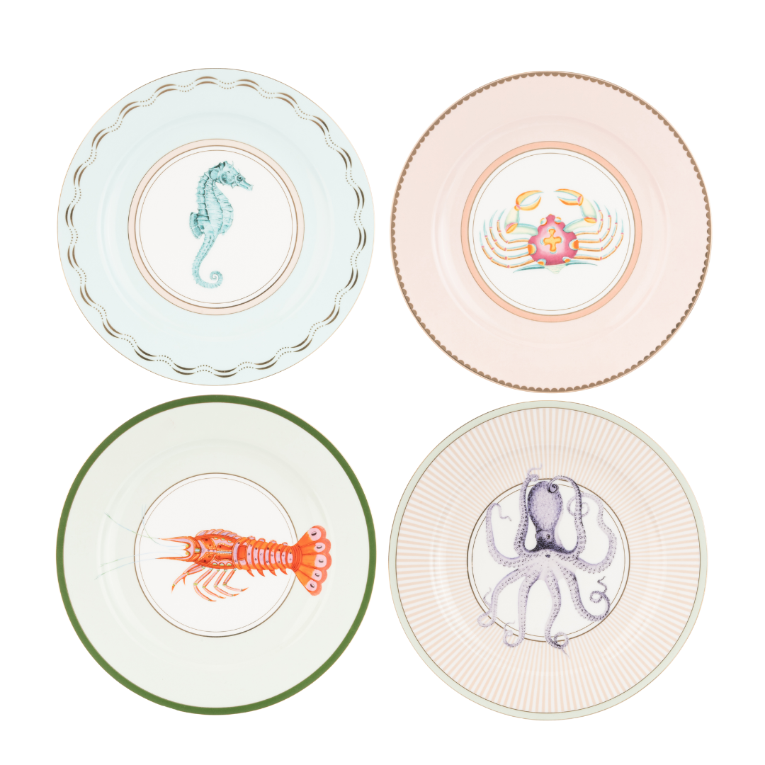 Yvonne Ellen Under The Sea Dinner Plate Set of 4-Goviers