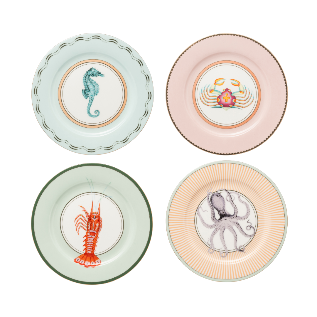 Yvonne Ellen Under The Sea Side Plate Set of 4-Goviers