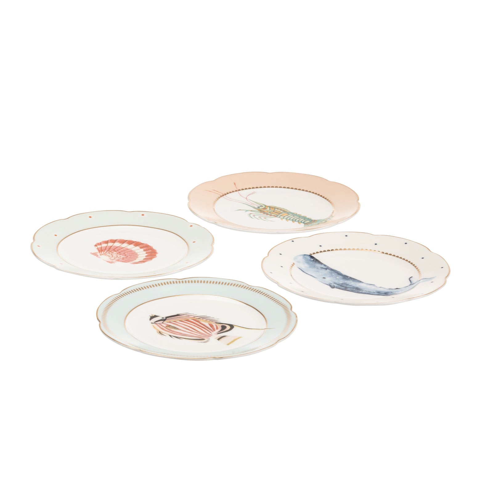 Yvonne Ellen Under The Sea Tea Plate Set of 4-Goviers
