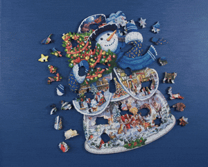Wentworth Snow Globe Snowman Wooden Puzzle - 240 Pieces