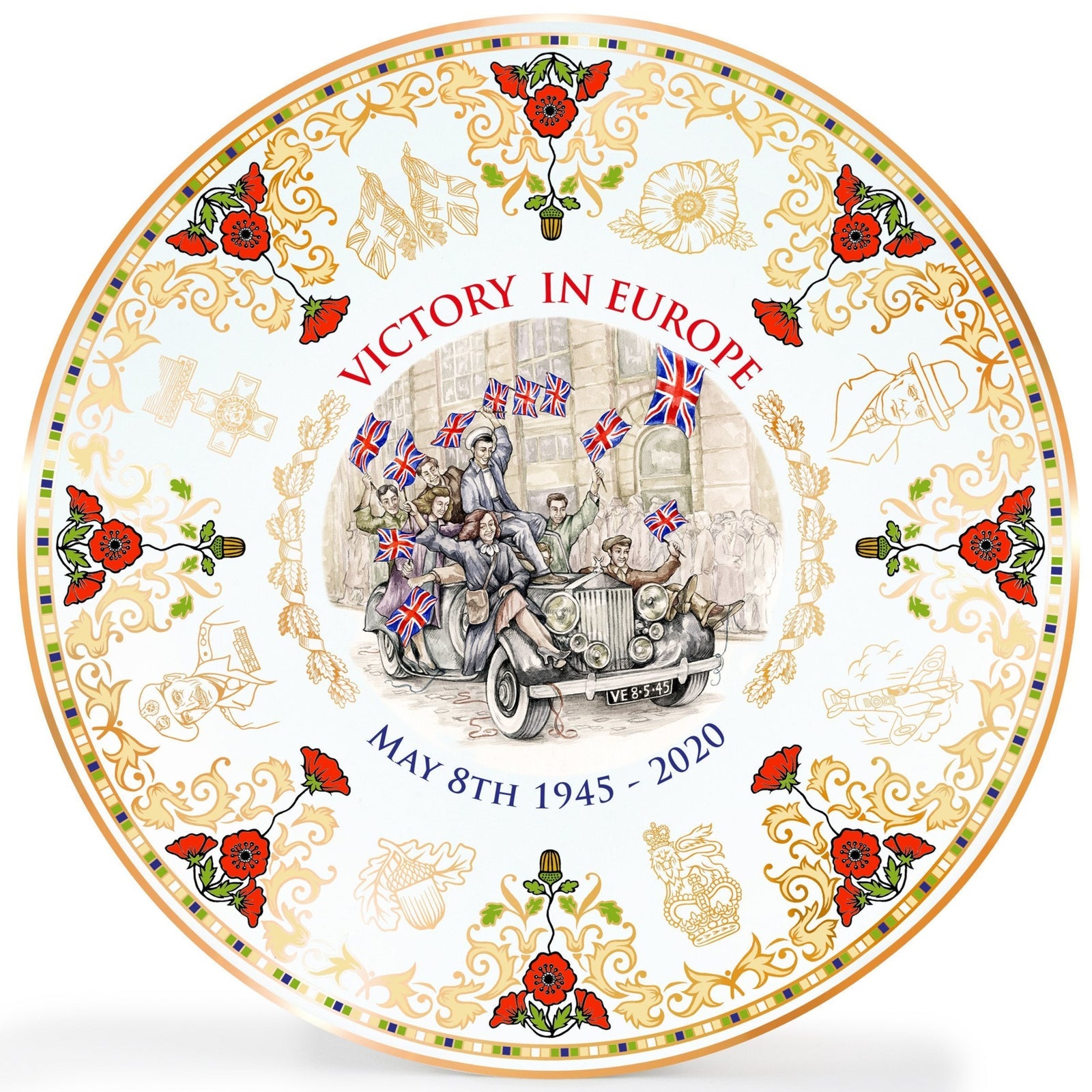 75th Anniversary of VE Day Plate | Goviers Exclusive | Limited Edition-V E Day Collectable-Goviers