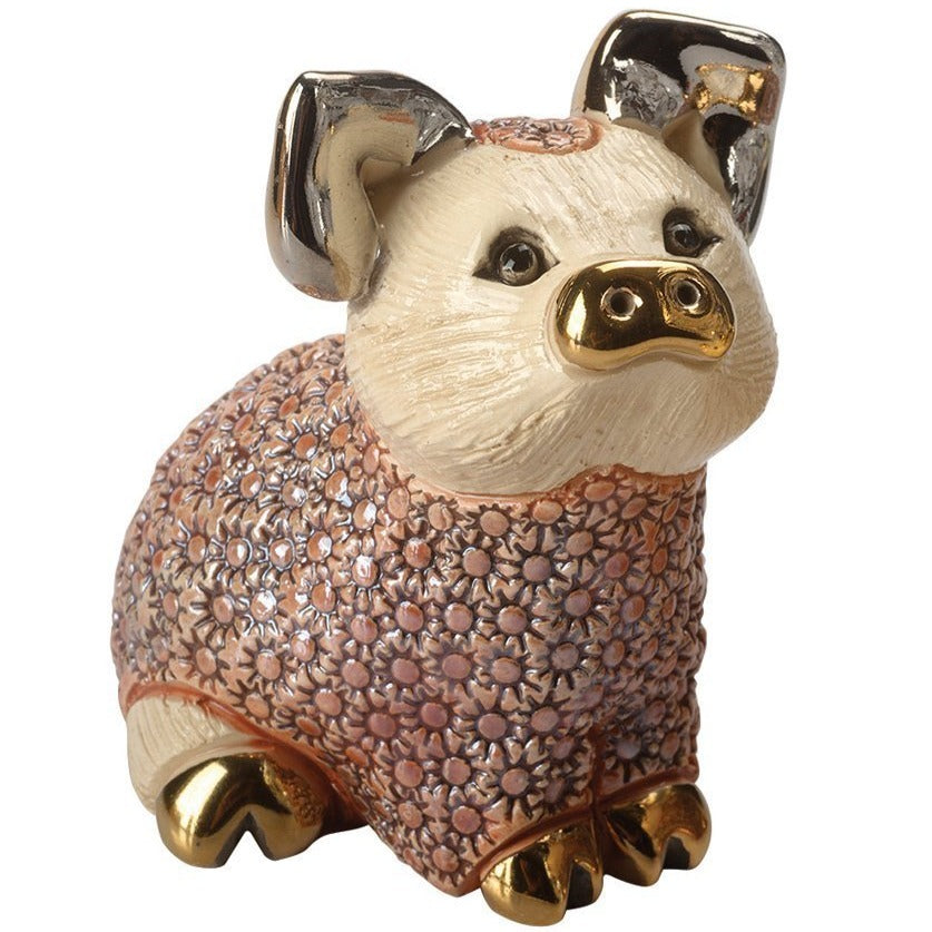De Rosa Piglet Sitting Pink ARRIVING SEPTEMBER-Collectables-Goviers