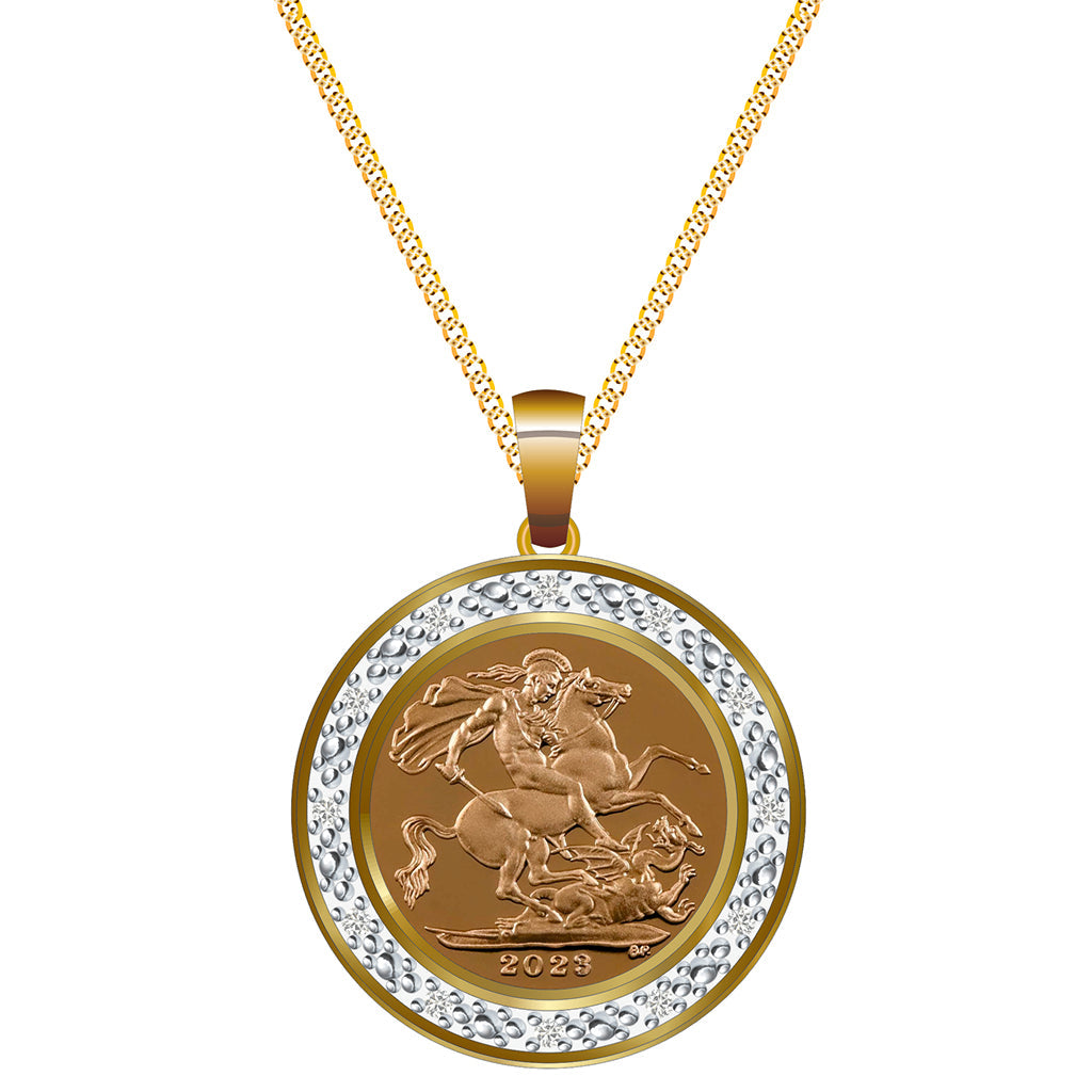 Goviers Exclusive King Charles III Half Sovereign 9ct Gold, Diamonds-Royal Commemorative-Goviers