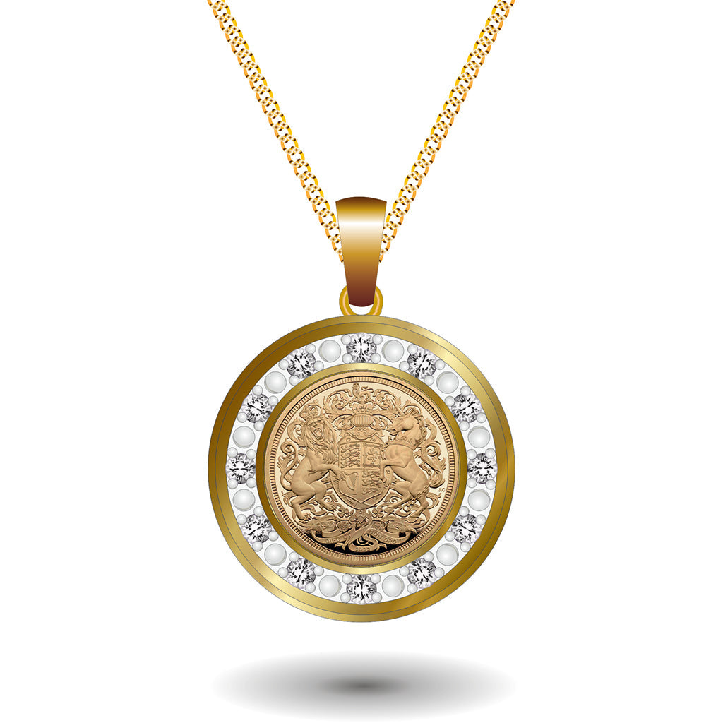 Goviers Exclusive King Charles III Quarter Sovereign 9ct Gold, Diamonds-Royal Commemorative-Goviers