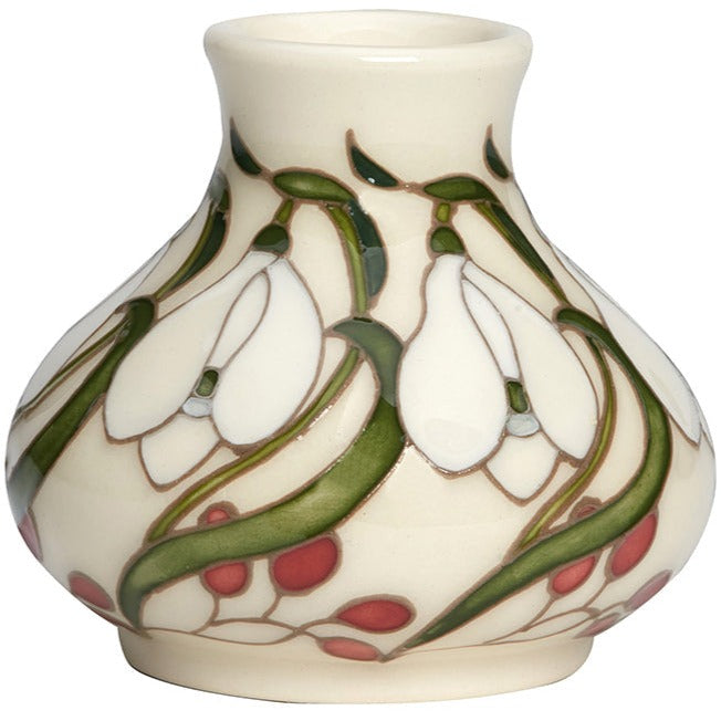 Moorcroft Snowdrop Ribbons - signed By Will Moorcroft-Goviers