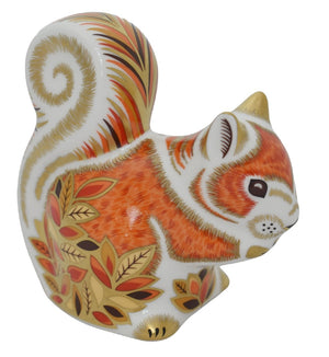 Royal Crown Derby Autumn Squirrel-Paperweights-Goviers