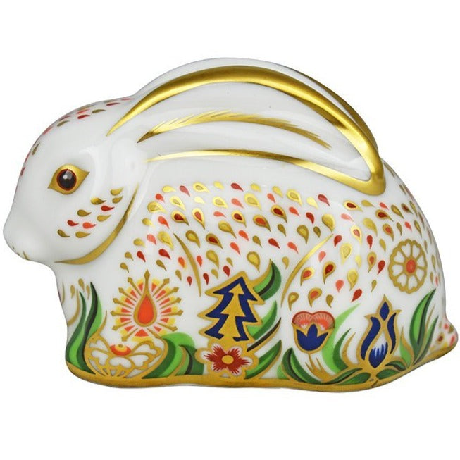 Royal Crown Derby Baby Rowsley Rabbit-Paperweights-Goviers