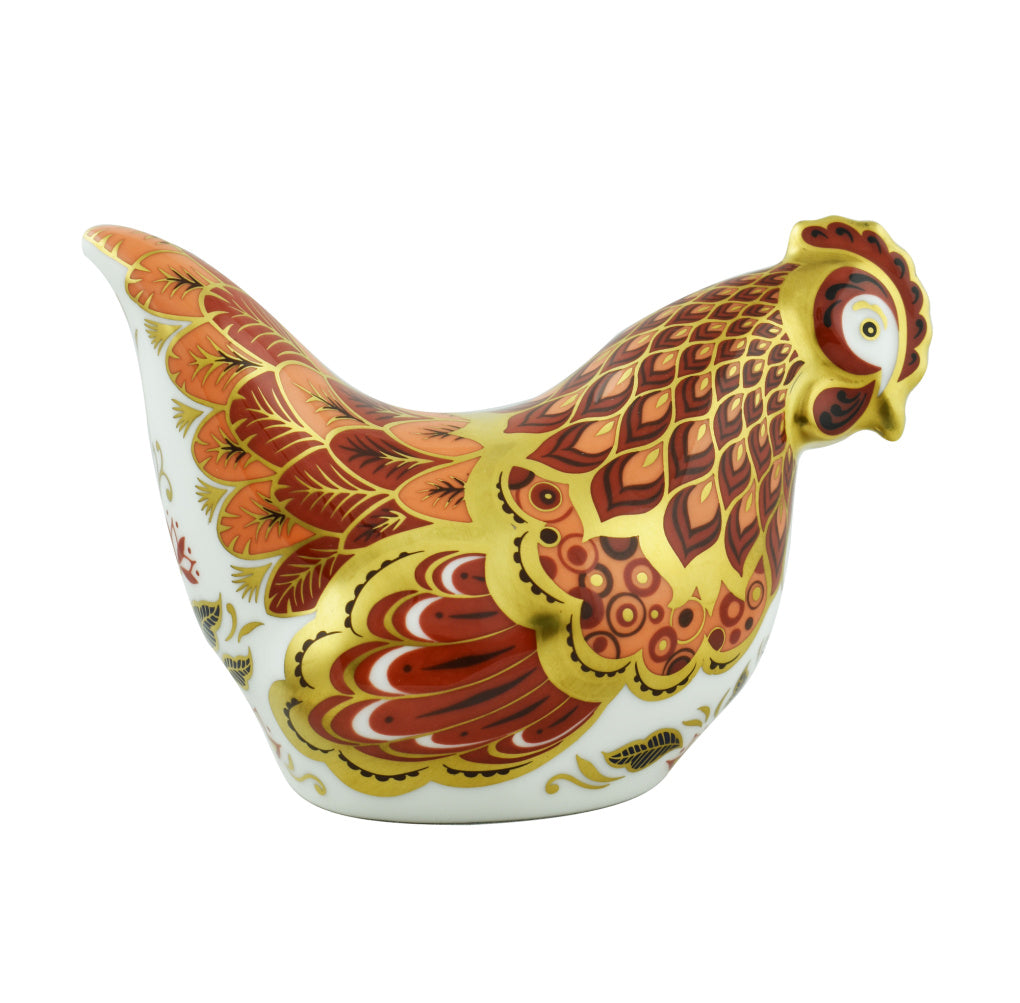 Royal Crown Derby Bantam Hen-Paperweights-Goviers
